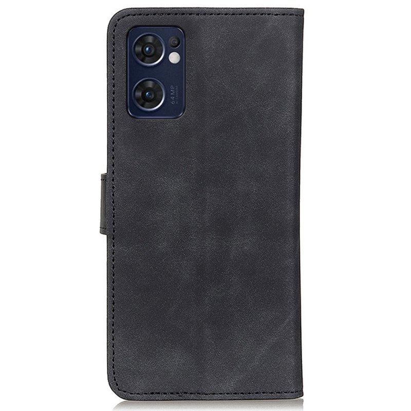 Fodral Oppo Find X5 Lite Khazneh Vintage Lädereffekt