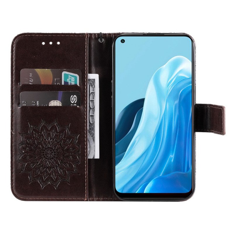 Fodral Oppo Find X5 Lite Med Kedjar Strappy Sun Mandala