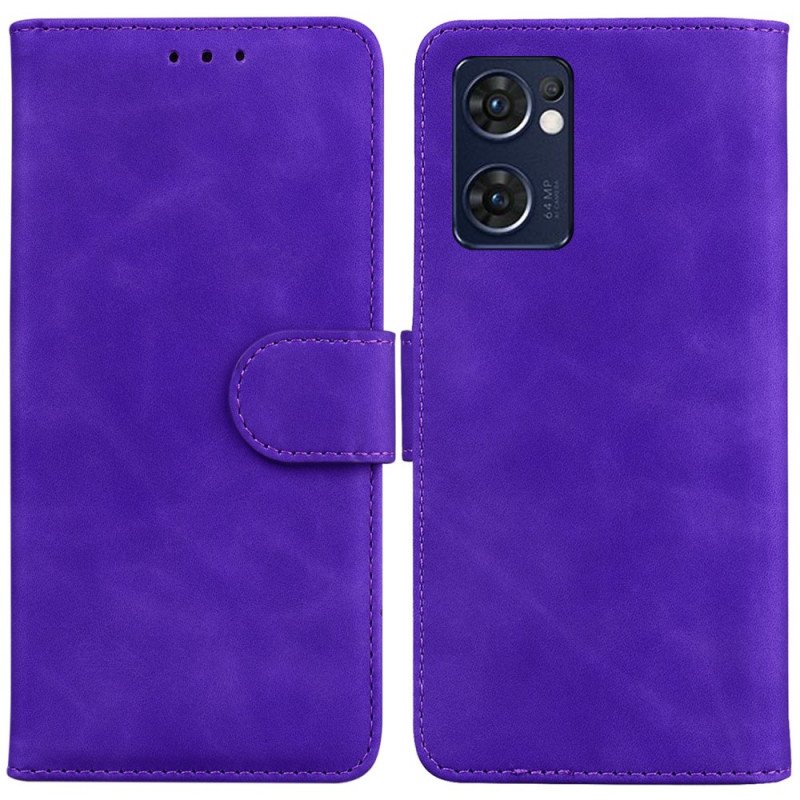Fodral Oppo Find X5 Lite Monokrom Lädereffekt
