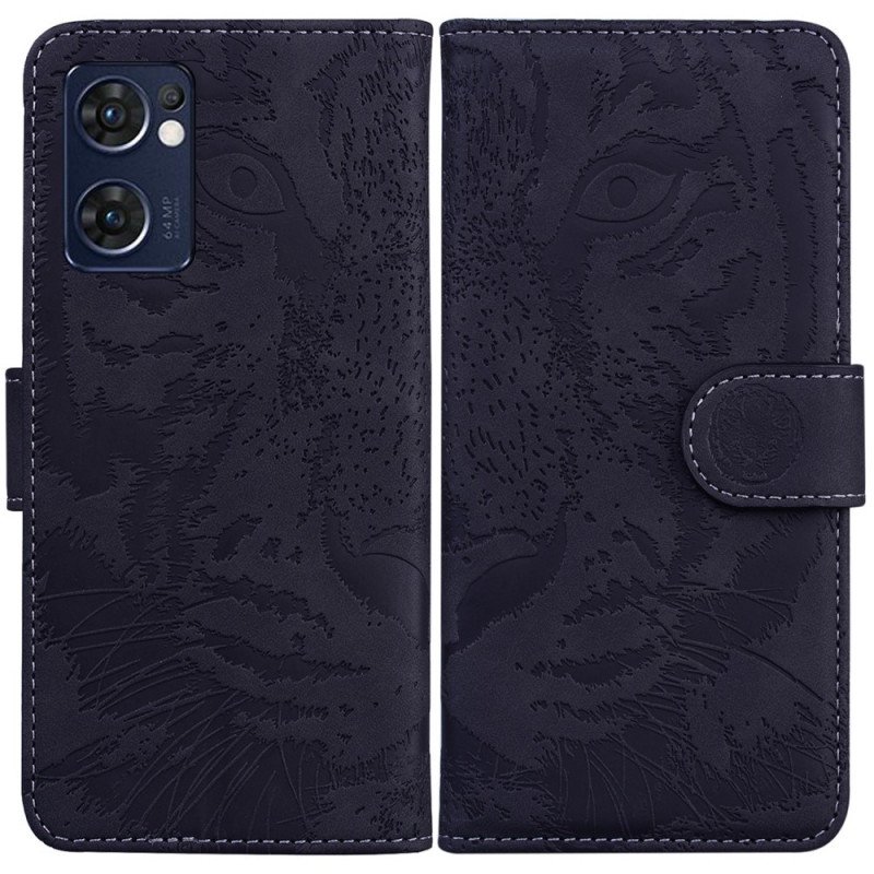 Fodral Oppo Find X5 Lite Tiger Face Print