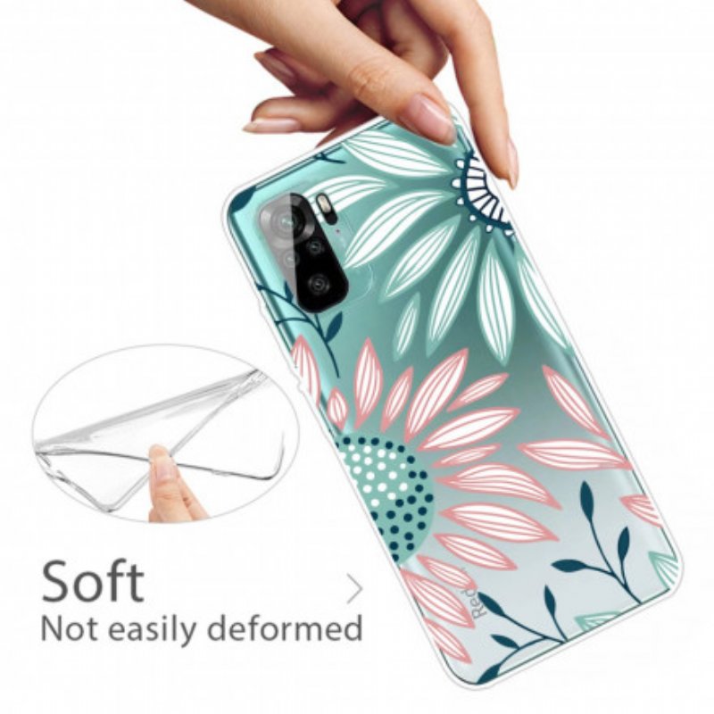 Mobilskal Xiaomi Redmi Note 10 / 10S Transparent En Blomma