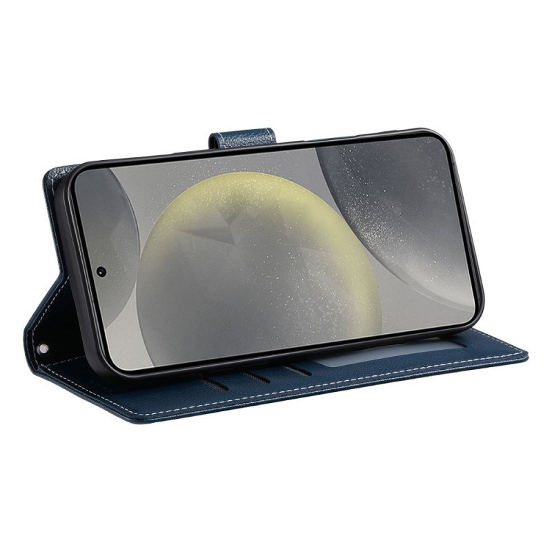 Fodral Samsung Galaxy S25 Fe Enfärgat Lädereffekt