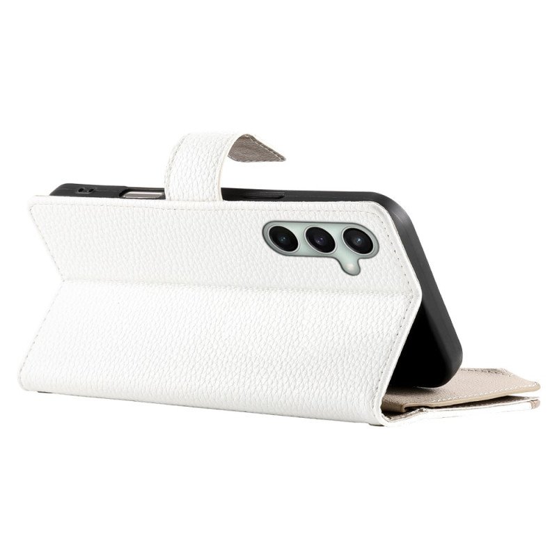 Fodral Samsung Galaxy S25 Fe Läderplånbok Med Dragkedja Och Remmar