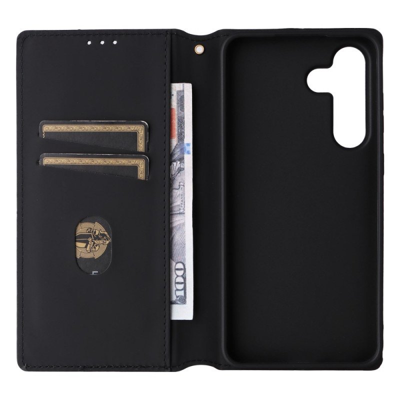 Folio-fodral För Samsung Galaxy S25 Fe Glansig