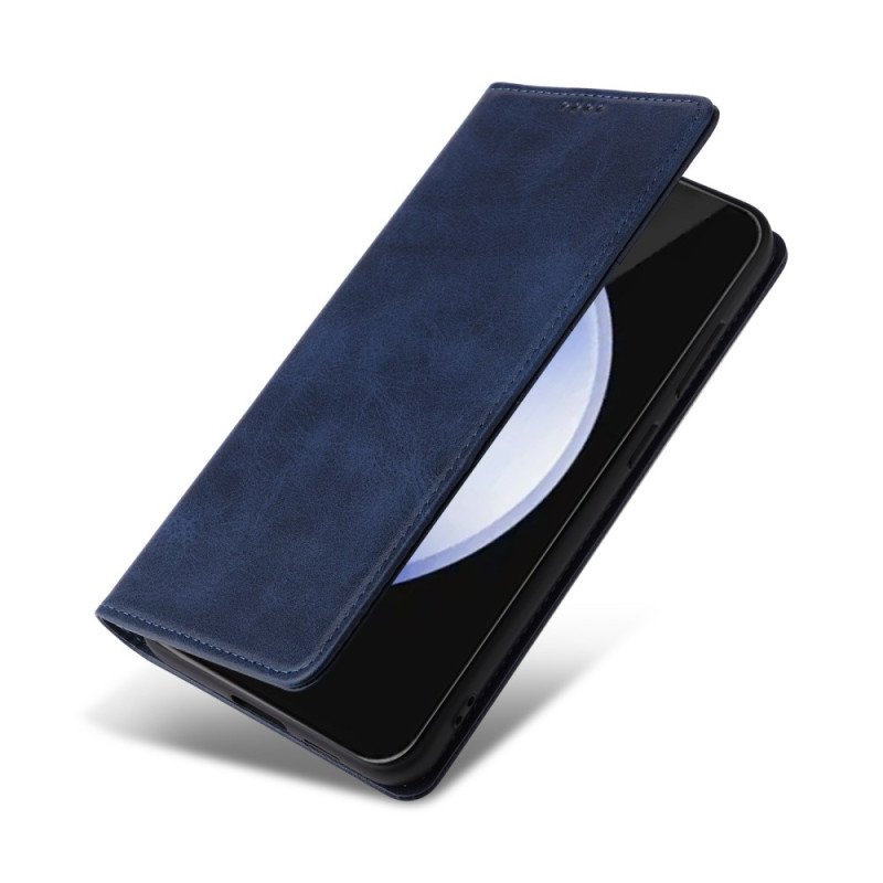 Folio-fodral Samsung Galaxy S25 Fe Lädereffekt