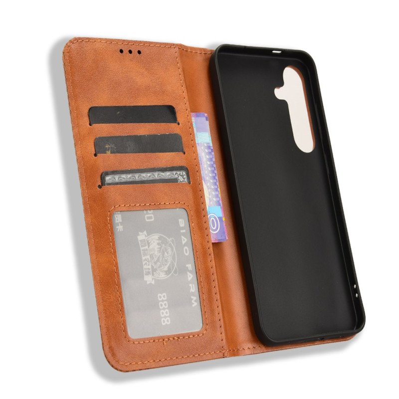 Folio-fodral Samsung Galaxy S25 Fe Telefonfodral Vintagekant