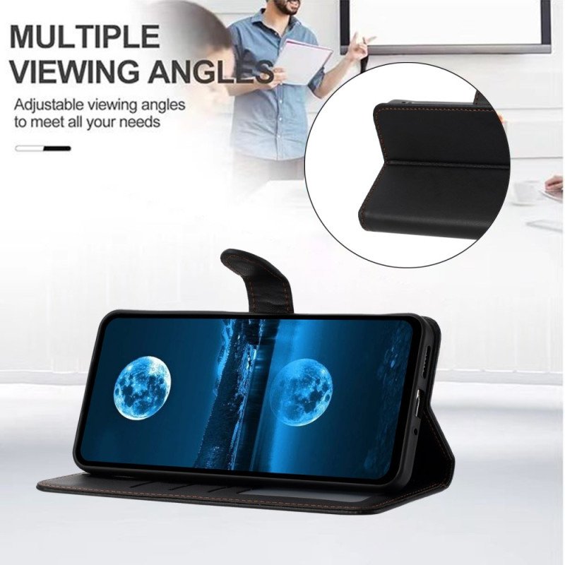 Läderfodral Samsung Galaxy S25 Fe Telefonfodral Enfärgat Konstläder