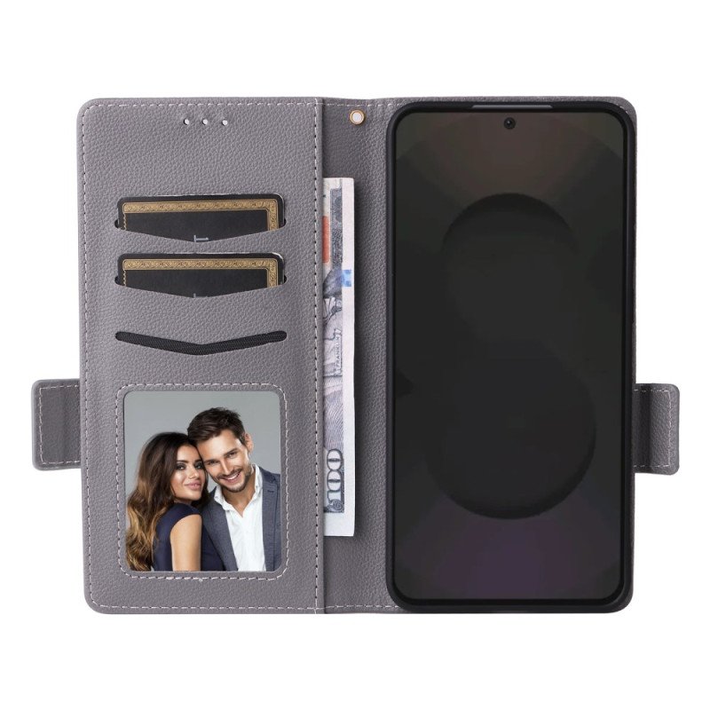 Läderfodral Samsung Galaxy S25 Fe Telefonfodral Klassisk Plånbok Med Rem