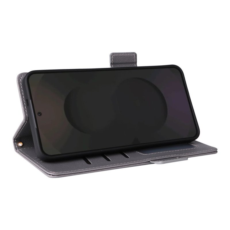 Läderfodral Samsung Galaxy S25 Fe Telefonfodral Klassisk Plånbok Med Rem