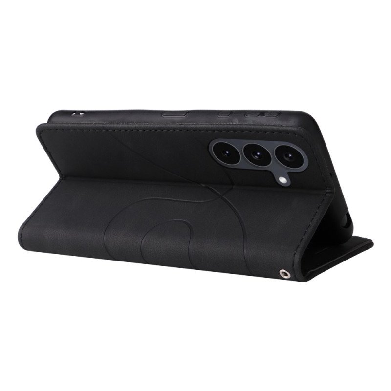 Läderfodral Samsung Galaxy S25 Fe Telefonfodral Tvåfärgad Vågmönster