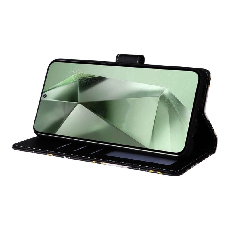 Läderskal Fodral Samsung Galaxy S25 Fe Marmorstil