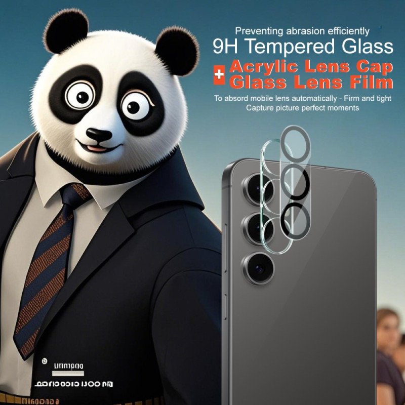 Linsskydd I Härdat Glas För Samsung Galaxy S25 Fe (svart Cirkeldesign) Imak