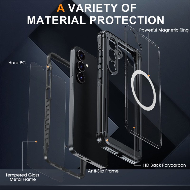 Skal För Samsung Galaxy S25 Fe Magnetisk Med Skärmskydd