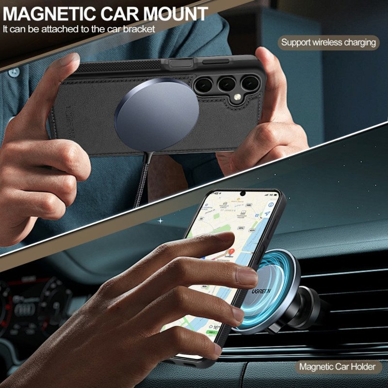 Skal För Samsung Galaxy S25 Fe Magsafe-kompatibel Läderstil