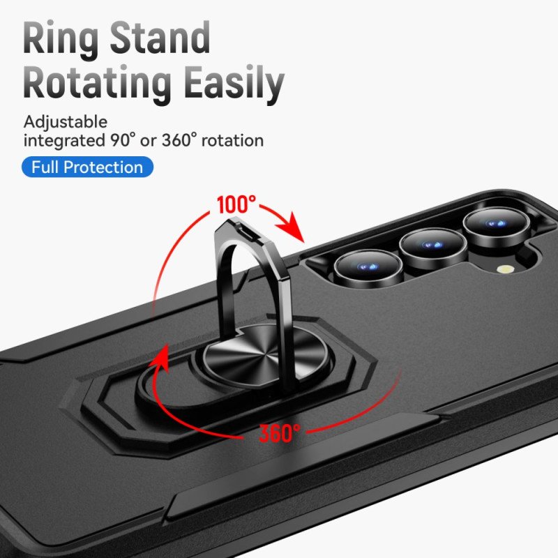 Skal Samsung Galaxy S25 Fe Ringhållare Med Metalleffekt