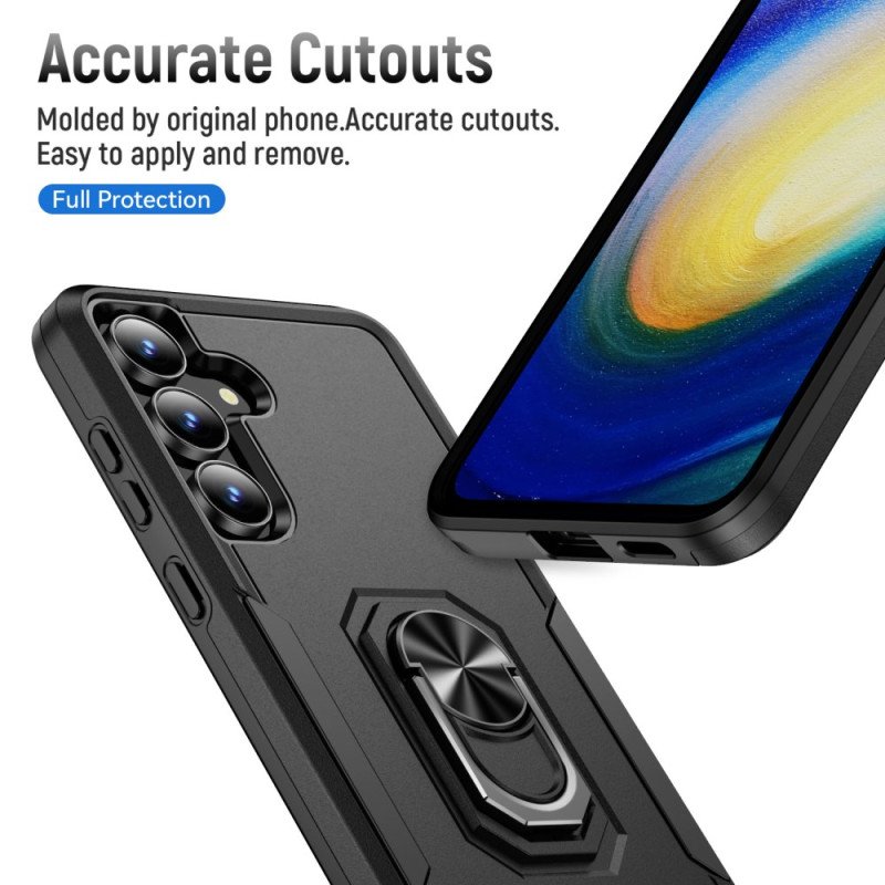 Skal Samsung Galaxy S25 Fe Ringhållare Med Metalleffekt