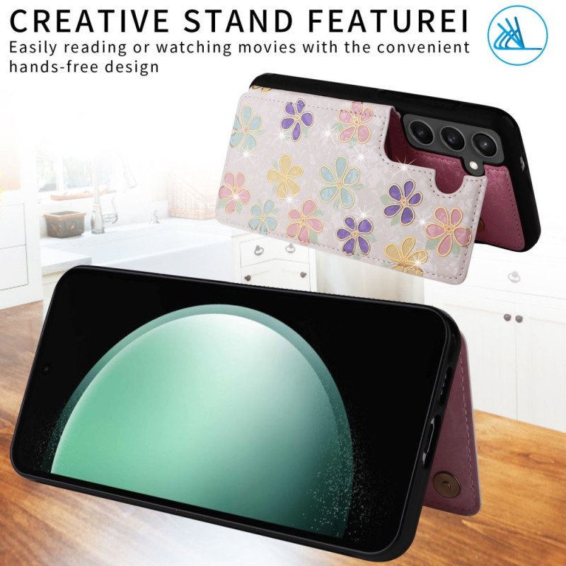 Skal Samsung Galaxy S25 Fe Telefonfodral Blommigt Korthållare