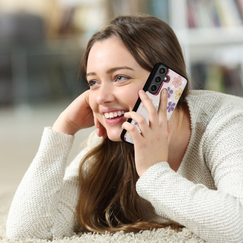 Skal Samsung Galaxy S25 Fe Telefonfodral Blommigt Korthållare
