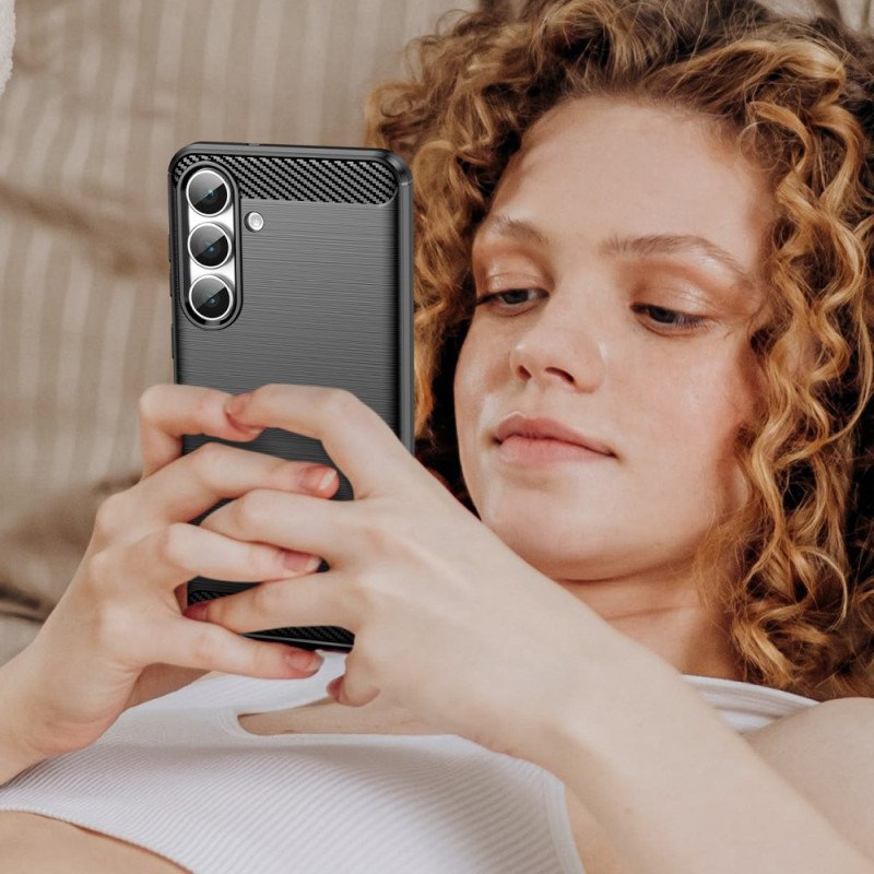 Skal Samsung Galaxy S25 Fe Telefonfodral Borstad Kolfiber