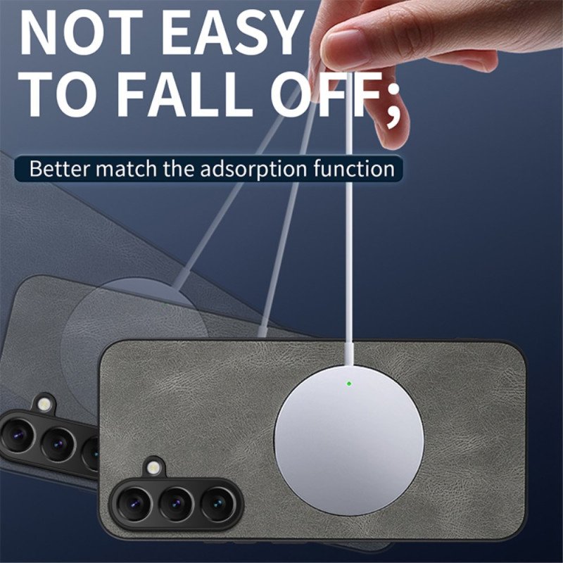 Skal Samsung Galaxy S25 Fe Telefonfodral Magsafe Nappa-lädereffekt