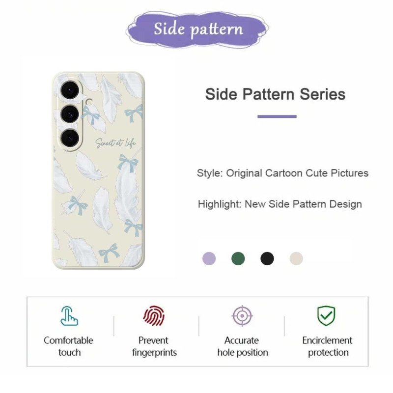 Skal Samsung Galaxy S25 Fe Vit Fjädersilikon
