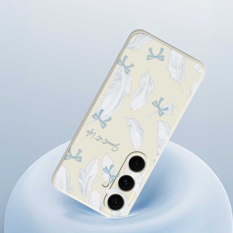 Skal Samsung Galaxy S25 Fe Vit Fjädersilikon