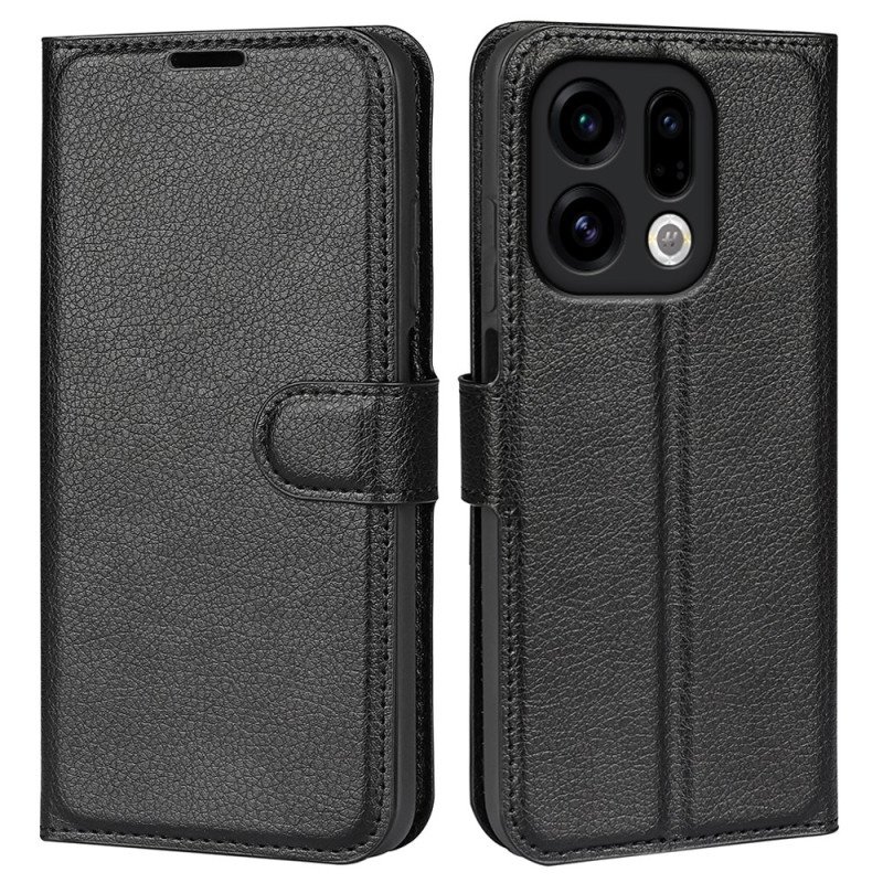 Fodral För Oppo Find X9 5g Litchikonstläder