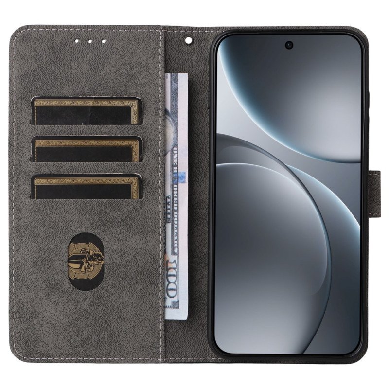 Läderfodral Oppo Find X9 5g Telefonfodral Mockaeffekt Med Rem