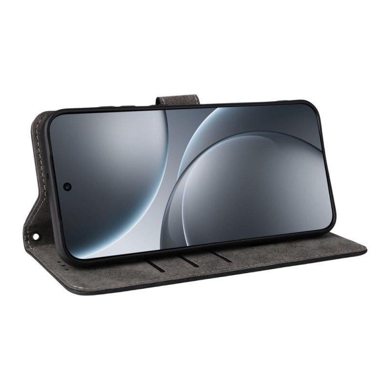 Läderfodral Oppo Find X9 5g Telefonfodral Mockaeffekt Med Rem