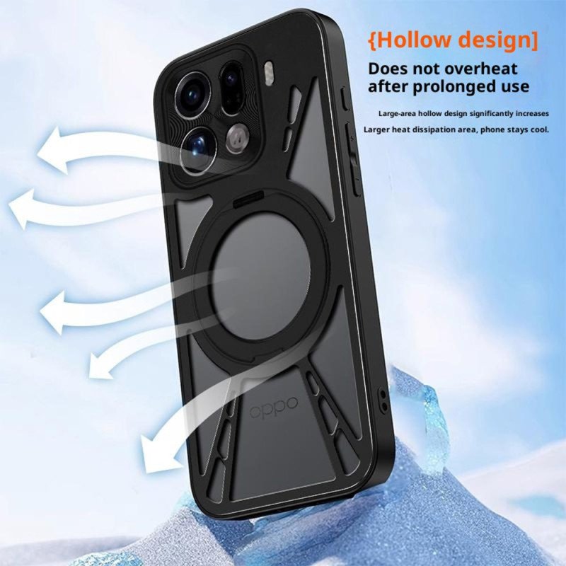 Skal Oppo Find X9 5g Roterande Magnetisk Fäste Och Värmeavledning