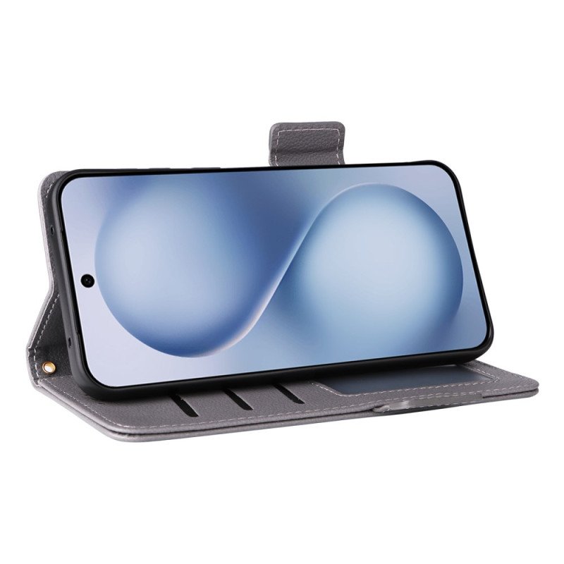 Fodral För Vivo X200 Fe Konstläder Med Rem