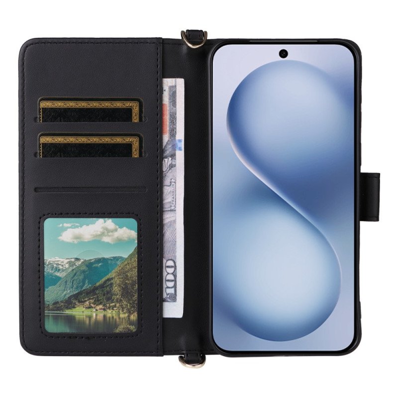 Fodral Vivo X200 Fe Quiltad Med Rem Och Axelrem