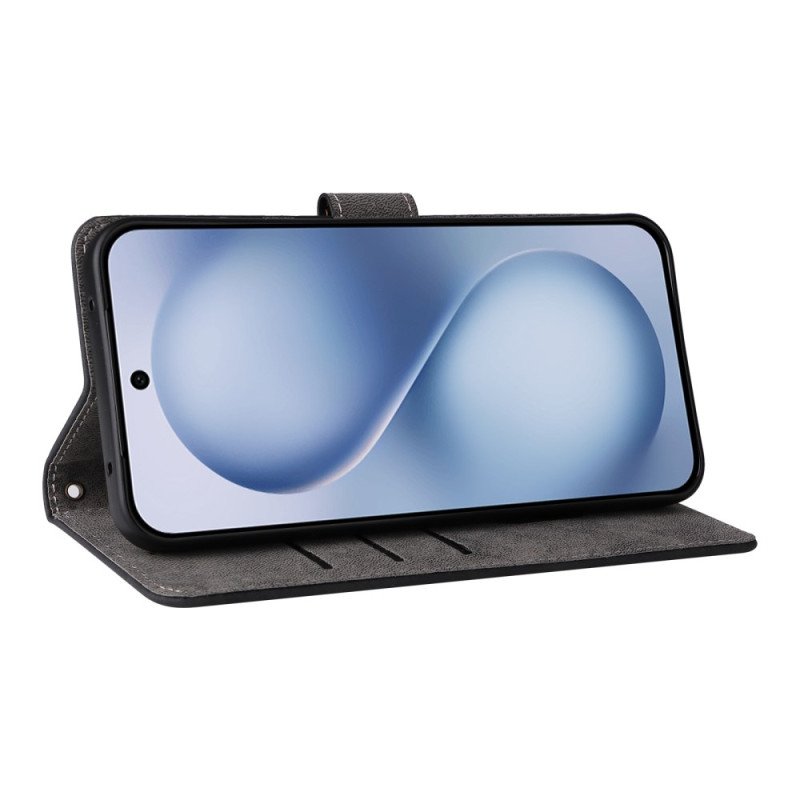 Läderfodral Vivo X200 Fe Telefonfodral Rem I Mockaeffekt