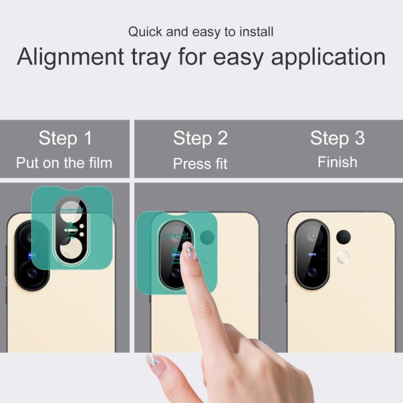 Linsskydd I Härdat Glas För Vivo X200 Fe Med Självjusterande Ram (svart Version)
