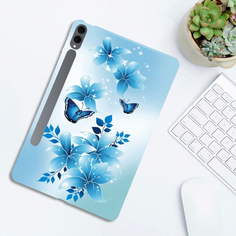 Skal För Samsung Galaxy Tab S11 Ultra Blå Fjärilar
