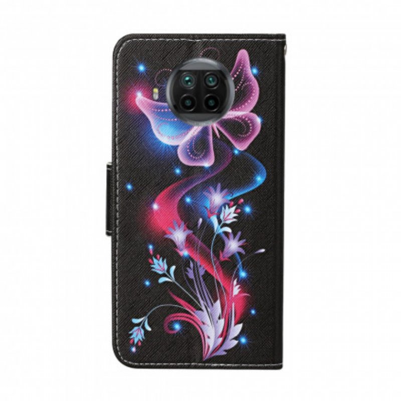 Fodral Xiaomi Redmi Note 9 Pro 5G Fjärilar Och Linne