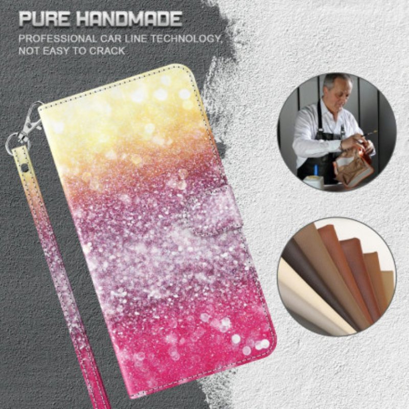 Fodral Xiaomi Redmi Note 9 Pro 5G Light Spot Glitter Magenta