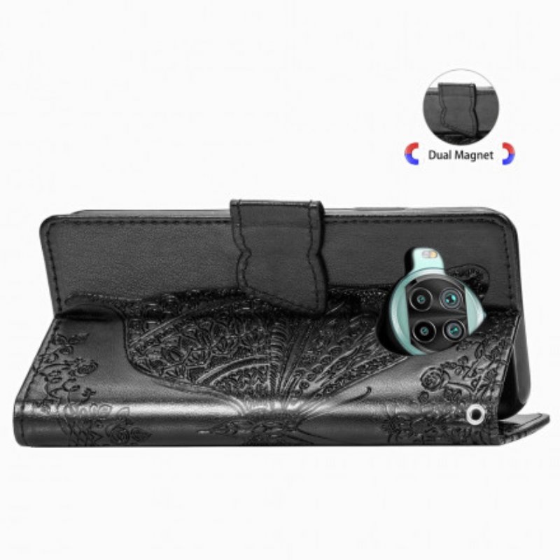 Läderfodral Xiaomi Redmi Note 9 Pro 5G Halva Fjärilar