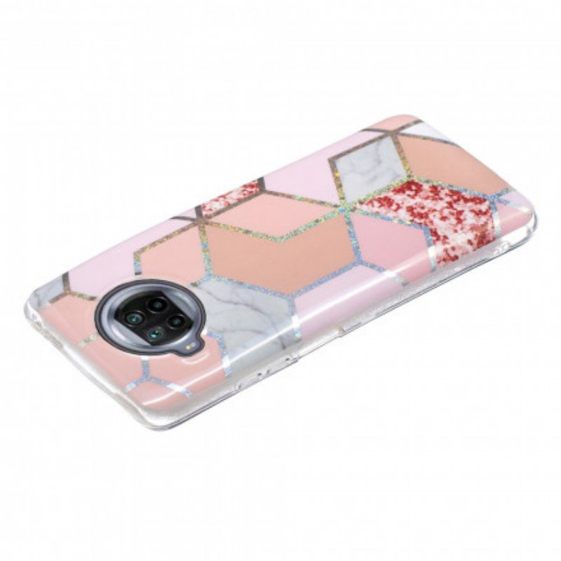 Mobilskal Xiaomi Redmi Note 9 Pro 5G Glitter Design Marmor