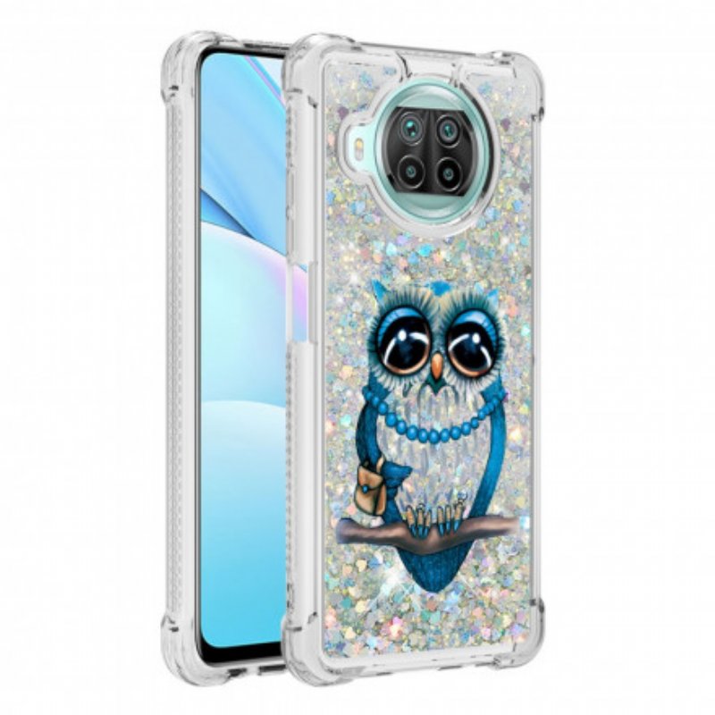 Mobilskal Xiaomi Redmi Note 9 Pro 5G Miss Owl Paljetter
