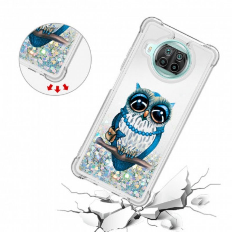 Mobilskal Xiaomi Redmi Note 9 Pro 5G Miss Owl Paljetter