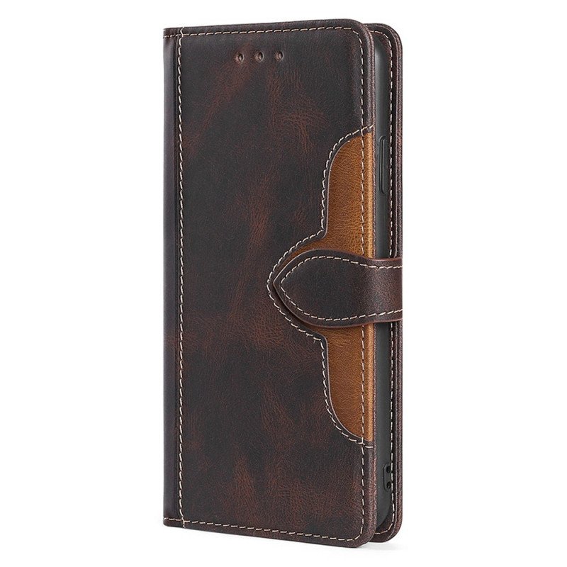 Folio-fodral Oppo Find X5 Faux Läder Bicolor Snygg