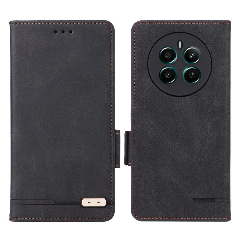 Läderfodral Realme 12 Plus 5g Telefonfodral Retrodesign