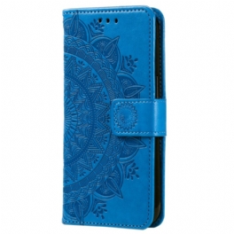 Läderfodral Honor X9b / Magic 6 Lite Telefonfodral Mandala Sol Med Rem