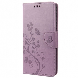 Fodral Xiaomi Redmi 10A Med Kedjar Fjärilar Och Blommor Rem