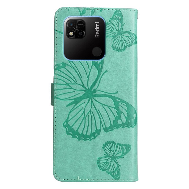 Fodral Xiaomi Redmi 10A Med Kedjar Jättebandfjärilar