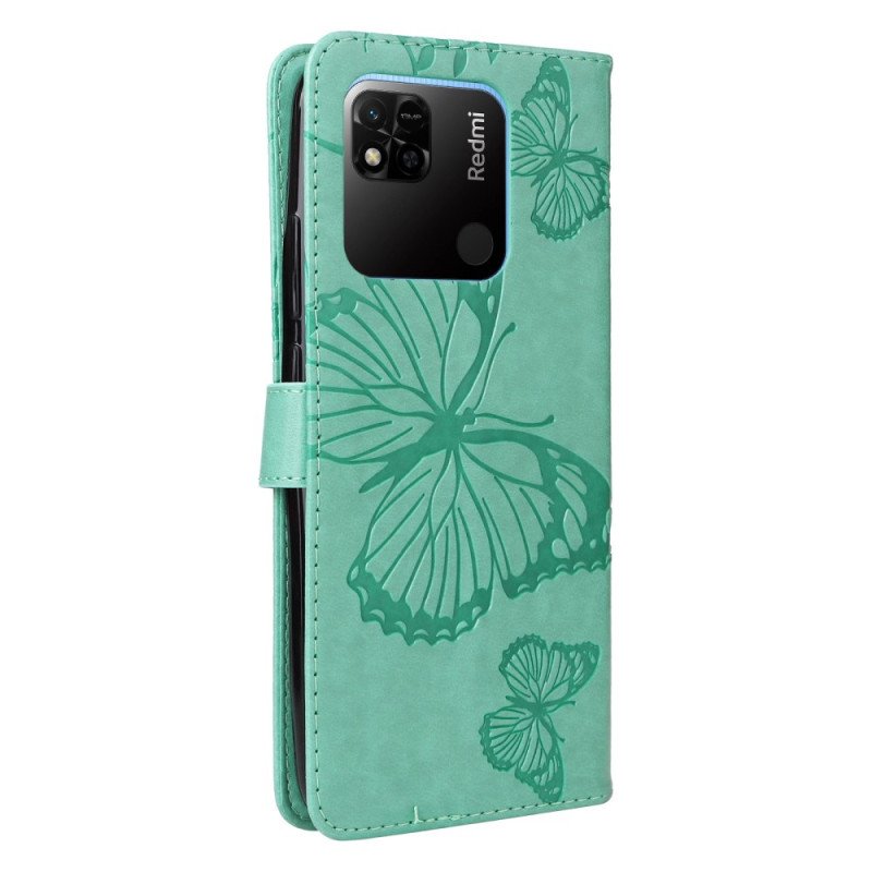 Fodral Xiaomi Redmi 10A Med Kedjar Jättebandfjärilar