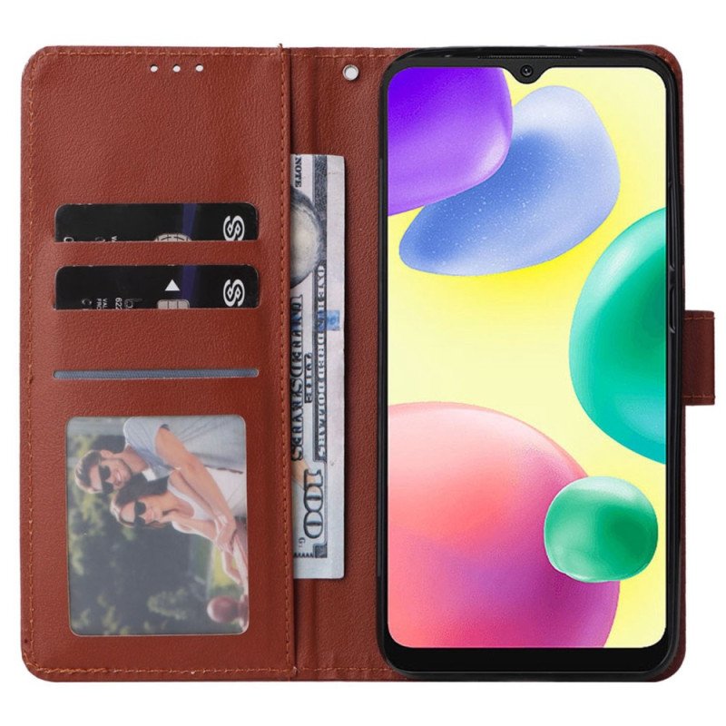 Folio-fodral Xiaomi Redmi 10A Med Kedjar Strappy Classic