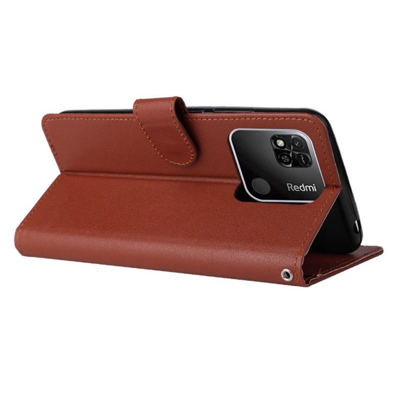 Folio-fodral Xiaomi Redmi 10A Med Kedjar Strappy Classic