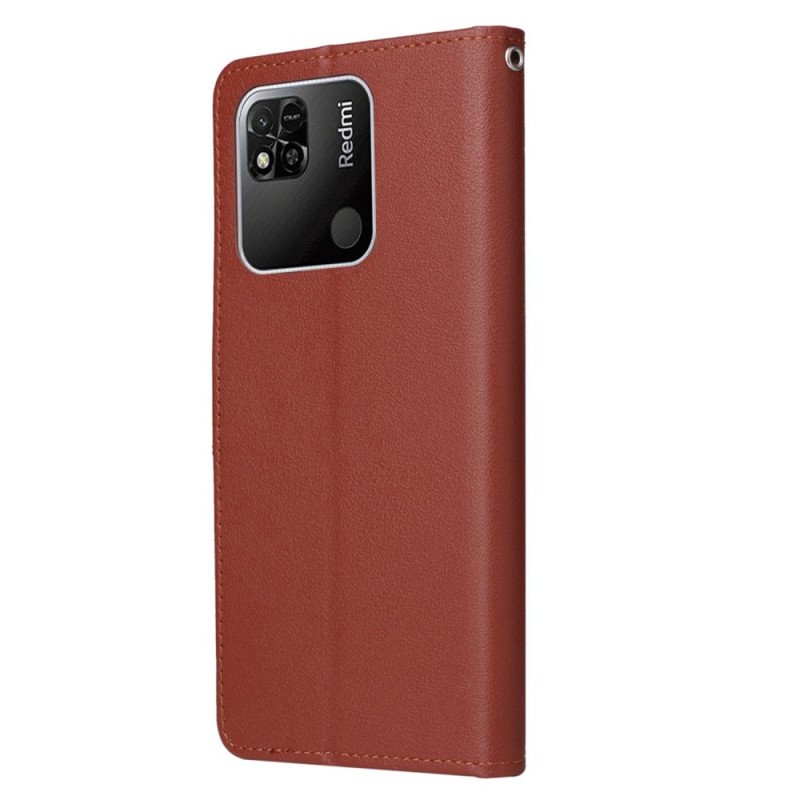 Folio-fodral Xiaomi Redmi 10A Med Kedjar Strappy Classic